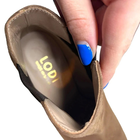 LODI Brown Suede Star Heeled Chelsea Boots Size 36 US 6-6.5‎ - Picture 8 of 10